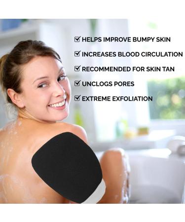 Valitic Exfoliating Glove for Body - Korean Style Bath Mitt for Smooth Skin - Men & Women - Single Black White - Buy Online on GoSupps.com