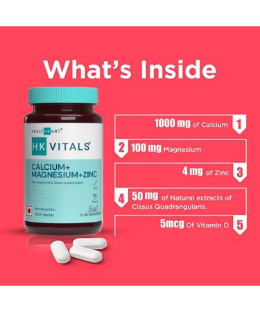 Generic AA Calcium Magnesium & Zinc Tablets with Vitamin D3 Calcium Supplement for Women and Men for Bone Health & Joint Support 60 Calcium Tablets - Buy Online on GoSupps.com