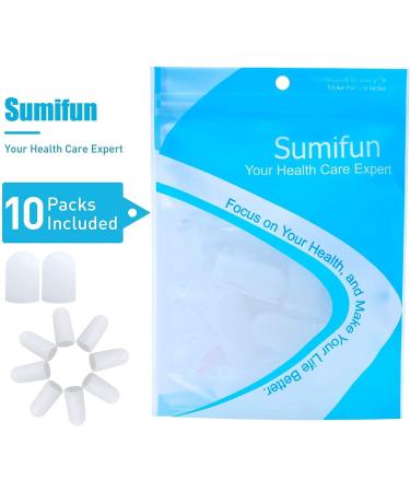 Sumifun Gel Toe Caps - 10 Soft Silicone Caps for Blisters Ingrown Toenails & Toe Protection - Comfortable for All Sizes - Buy Online on GoSupps.com