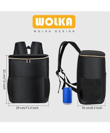 Insulated Cooler Backpack - Waterproof Leak Proof 30 Can Lightweight Bag with 12h Hot/Cold Retention - Portable Outdoor Travel Camping Beach Lunch Black - Buy Online on GoSupps.com