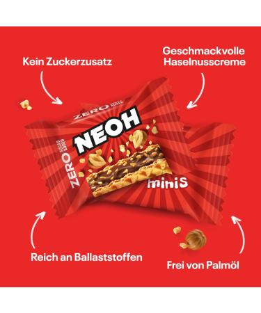 NEOH Low Carb Waffles - Hazelnut Chocolate No Added Sugar 80x11g - Delicious Hazelnut Crunch for Guilt-Free Snacking - Buy Online on GoSupps.com