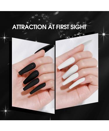 ROSALIND Gel Nail Polish 2Pcs 15ml Long Lasting White Black Nail Gel Polish Soak Off LED/UV Nail Lamp Suitable As A Gift for Women To DIY At Home Black-white - Buy Online on GoSupps.com