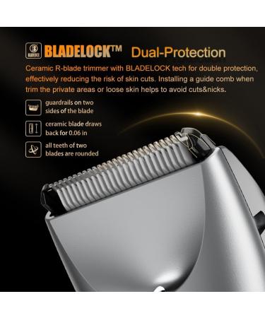 Favrison Body Hair Trimmer for Men - Waterproof Electric Clippers with Ceramic Blade LCD Display & Grooming Kit - Buy Online on GoSupps.com