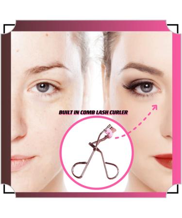 Buy Eyelashes Curler with Built-in Comb & Silicone Pads | Instant Lash Lift Tool for Women & Girls Perfect Makeup Accessory - Buy Online on GoSupps.com