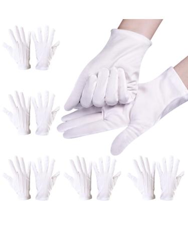 Omjmyy 6 pair white gloves gloves white smoking gloves for women and herre sweatproof nylon gloves White fabric gloves for skin care evening wear cosplay jewelry inspection