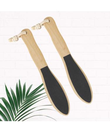 Exceart 2-Piece Foot Care Pedicure Kit - Natural Wooden Handle Double-Sided Rasp & Skin Scraper for Soft Feet - Buy Online on GoSupps.com
