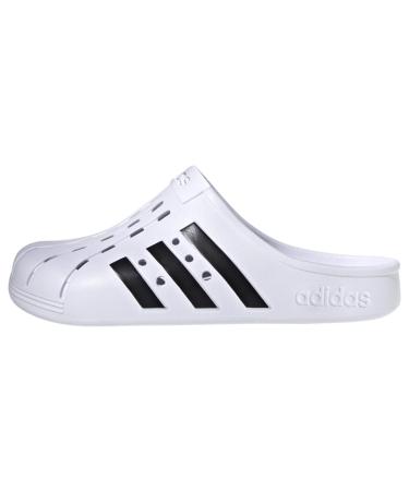 adidas Unisex Adilette Clogs Slide Sandal 46 EU Ftwr White Core Black Ftwr White