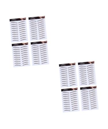 FOMIYES 8 pcs eyebrow stickers makeup false eyebrows cosmetics 6D Hair-Like Eyebrows Stickers 4d