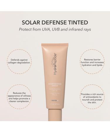 HydroPeptide Solar Defense Face SPF 30 Sunscreen Tinted (1.7 Fl Oz) & Pre-Treatment Toner (6.76 Fl Oz) Bundle - Buy Online on GoSupps.com