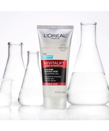 L'Oreal Paris Revitalift Derm Intensives Gel Cleanser - 3.5% Glycolic Acid & Salicylic Acid - 6.7 fl oz - Buy Online on GoSupps.com