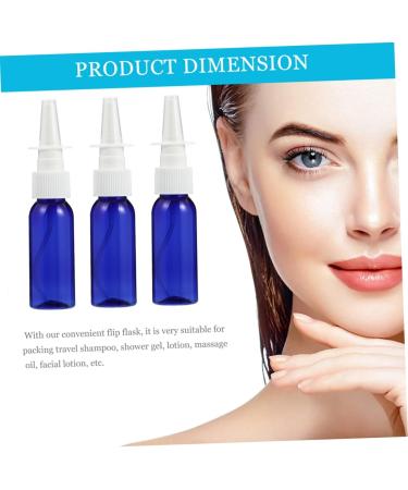 FOMIYES 6pcs Round Shoulder Nasal Spray Bottles - Travel Cosmetic Containers - Refillable Glass Cleaner Spray - Blue Sub Bottle - Buy Online on GoSupps.com