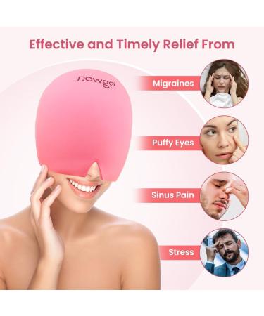 NEWGO Migraine Relief Cap - Full Coverage Headache Hat for Cold Therapy - Ice Head Wrap for Migraine Relief - Form Fitting Stretchable Design - Pink - Buy Online on GoSupps.com