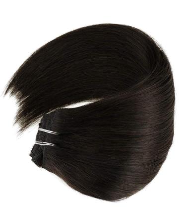 Vivien Clip In Extensions - Real Hair Darkest Brown 22 Inch (55cm) 7PCS/135g - Premium Clip-In Hair Extensions #2 - Buy Online on GoSupps.com