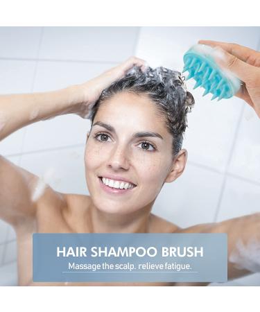 Shower Brush & Shampoo Brush with Long Handle - Body Brush with Bristles and Loofah Back Scrubber for Wet/Dry Bath - Buy Online on GoSupps.com