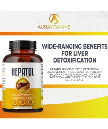Hepatol Liver Cleanse Detox Supplement with Turmeric & L-Cysteine - 60 Ct for Liver Health & Digestion - Buy Online on GoSupps.com