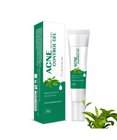 Anti Acne Face Cream Tea Tree Face Ance Gel Spot Cream for Acne Treatment and Spot Treatment Shrink Pores Acne Scars Recovery Control Sebum Secretion Relieves Inflammation Redness & Anti-Bacterial