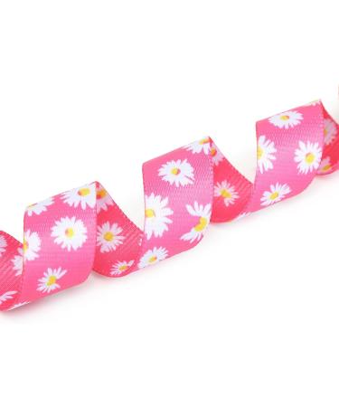 Suredoo Adjustable Soft Nylon Dog Collar for Small & Medium Dogs - Pink Daisy (L 38-63 cm) - Buy Online on GoSupps.com