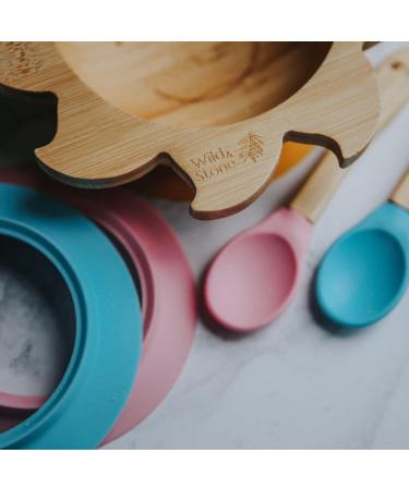 Wild & Stone Baby Suction Bowl Set | You are My Sunshine | Eco-Friendly Bamboo Plate | Detachable Suction Base | Baby Yellow - Buy Online on GoSupps.com