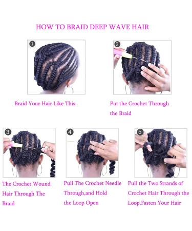 HENSLEELY 18 inch Ocean Wave Crochet Hair | Deep Twist Curly Braiding Extensions | 3 Packs Long Wavy Water Wave Braids | Synthetic Crochet Braid Hair in Burgundy - Buy Online on GoSupps.com