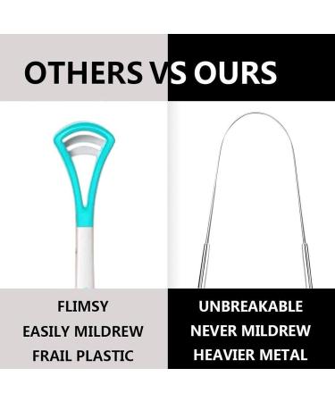 Buy DIx793 Stainless Steel Tongue Cleaner Set | 2 Pieces - Improve Oral Hygiene | International Shipping Available - Buy Online on GoSupps.com