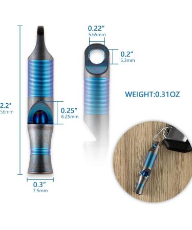 WeKnife Titanium Emergency Whistle with Paracord - Loud Blast for Safety in Kayaking, Boating, Camping & Hunting - Coyote Blue - Buy Online on GoSupps.com