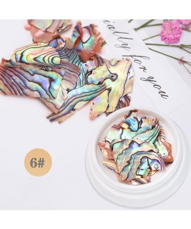 Charm Rhinestone Sea Shell Natural Nail Decorations 3D Texture Nails Abalone Shell Slice Nail Art Slices(1) Style1 - Buy Online on GoSupps.com