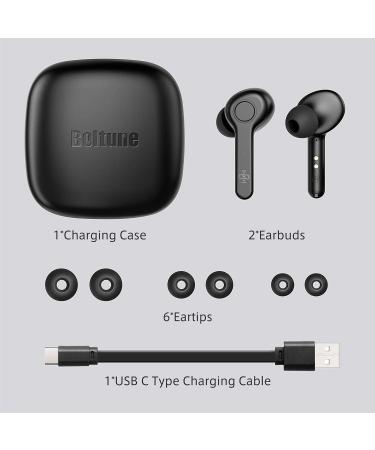 Boltune Wireless Earbuds - Bluetooth V5.0, IPX7 Waterproof In-Ear Headphones - Black - Buy Online on GoSupps.com