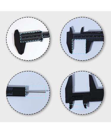 6 Inch Eyebrow Measuring Ruler Set - Brow Mapping Tool for Precision Tattoo and Makeup - Mini Vernier Caliper Double Scale Plastic Ruler - 5PCS (Black) - Buy Online on GoSupps.com