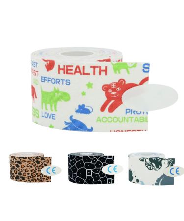 Kinesiology Tape (2 inchX16.4ft Per Roll) Waterproof Latex Free Athletic Tape for Knee Joint Muscle Protect - Elastic Therapeutic Sports Tape -Improve Blood Circulation Swelling (Zodiac)