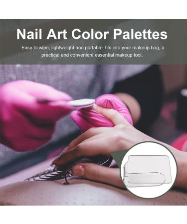 Clear Nail Palette & Makeup Mixing Tray - Perfect Foundation Mixing Plate for Manicure and Makeup Application | International Shipping Available - Buy Online on GoSupps.com