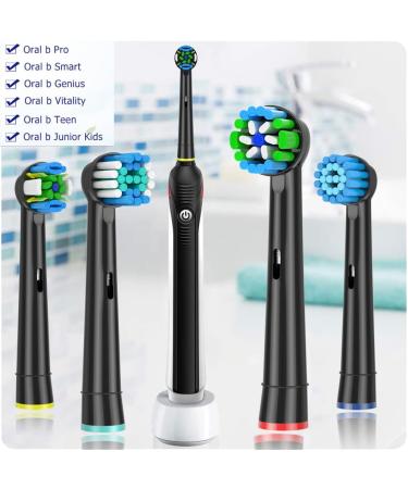 16Pcs Qitizu Toothbrush Head Compatible with Braun Oral B Electric Toothbrush Replacement Heads - Black - Buy Online on GoSupps.com