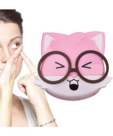 Fellflying Cartoon Animal Contact Lens Travel Case - Portable Squirrel Pink for Daily Use & Trips | Lens Care Products - Buy Online on GoSupps.com