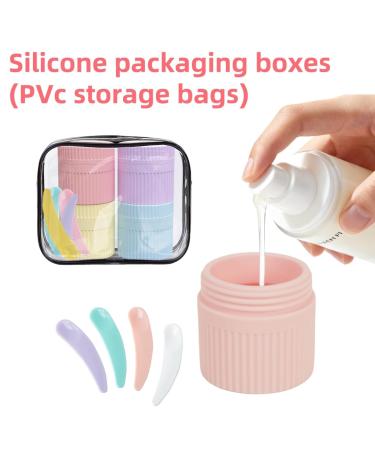 Pack of 4 Reusable Silicone Bottles with Secure Seal Technology Preventing Spills for Travel Gym or Daily Commute Use - Buy Online on GoSupps.com