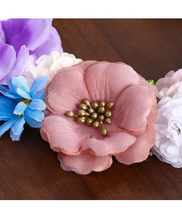 JSGHGDF Flower Headbands Women Bride Flower Crown For Wedding Party Supply Floral Garlands Crown Hair Wreath Floral Headbands Coffee color - Buy Online on GoSupps.com
