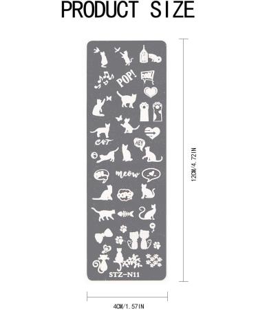 Cat Paw Love Nail Art Stamping Plate for DIY Manicure Style 1 - Buy Online on GoSupps.com
