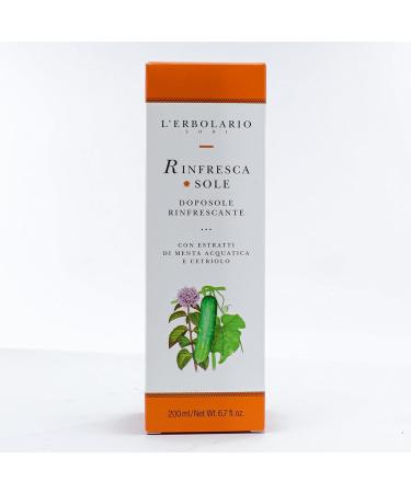 LErbolario RinfrescaSole After-Sun Fluid 200ml | Refreshing Mint & Cucumber Extracts for Soothing Skin - Buy Online on GoSupps.com
