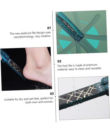 Healeved 1pc Foot File Pedicure Tool Foot Care Tool Refreshing Foot Skin Tool Dry and Wet Feet Tool Dead Skin Remover Dual Purpose Pedicure Stone Foot Rubbing Board Ultra-White Glass - Buy Online on GoSupps.com