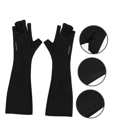 Healeved 3 Pairs Nail Gloves Fingerless Sun Gloves Sun Protection Gloves Fingerless Manicure Gloves Manicure Gloves Oveglove Fingerless Gloves Gauntlet Polyester Mj03 Gel -black - Buy Online on GoSupps.com