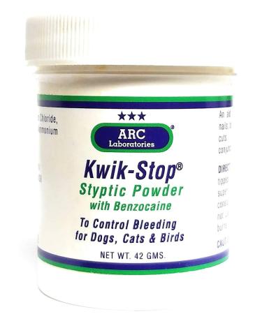 ARC Laboratories Kwik-Stop Styptic Powder for Dogs, Cats and Birds (42-gm container) by Arc International