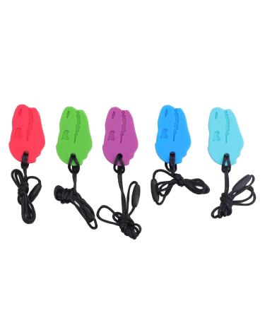 Buy 5 Pack Silicone Baby Teethers | Chewable Necklaces for Toddlers - Soothing Gum Relief - Buy Online on GoSupps.com