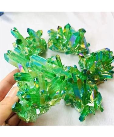 Natural Crystal Rough Wholesale Angel Aura Quartz Green Electroplating Rainbow Crystal Cluster 100g-500g for Decoration 1pc (Color : Natural Size : 400g-500g) 400g-500g Natural - Buy Online on GoSupps.com