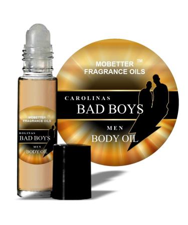 Carolinas Bad Boys Cologne Fragrance Body Oil for Men by Mobetter Fragrance Oils warm spicy amber woody aromatic cacao fresh spicy vanilla sweet citrus herbal 1 Count (Pack of 1)