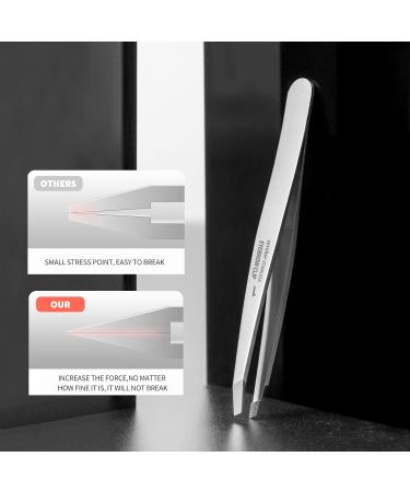 Stainless Steel Precision Eyebrow Tweezers Flat Tweezers for Eyebrows for Women-for Facial Hair and Ingrown Hair Removal Beauty Tools - Buy Online on GoSupps.com
