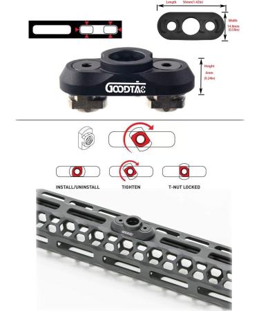 ND M-lok QD Sling Mount Adapter & Sling Swivel 1.25 - 2 Pack (Black) | International Shipping Available - Buy Online on GoSupps.com