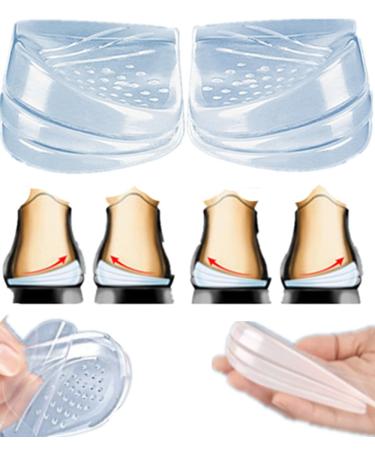 3 Layers Adjustable Heel Correction Insoles for Supination & Pronation Correction Correction Medial & Lateral Heel Insoles for Foot Alignment (Transparent L (8-12 Women 7.5-14 Men)) L (8-12 Women 7.5-14 Men) Transparent
