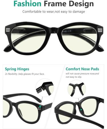 Eyekepper Cat Eye Reading Glasses for Women - 4-Pack Oversize Blue Light Blocking Readers 2.75x Magnification - Buy Online on GoSupps.com