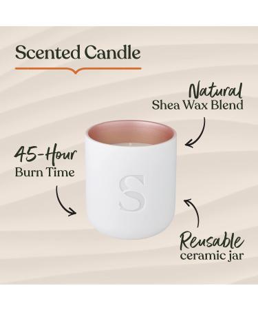 Sanctuary Spa Lily and Rose Candle - Damask Rose Natural Shea Wax 260g 45 Hour Burn Time - Shop Internationally - Buy Online on GoSupps.com