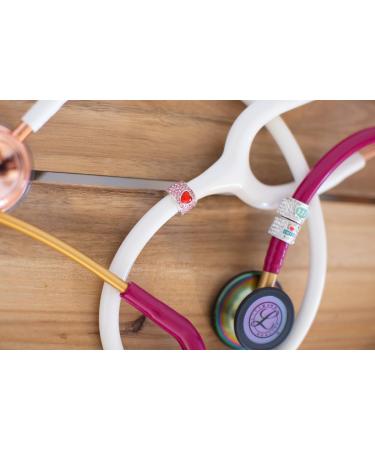 charMED Iridescent Stethoscope Charm - Perfect Gift for Healthcare Professionals - Easy to Clean Metal - 0.5 Ring - Buy Online on GoSupps.com