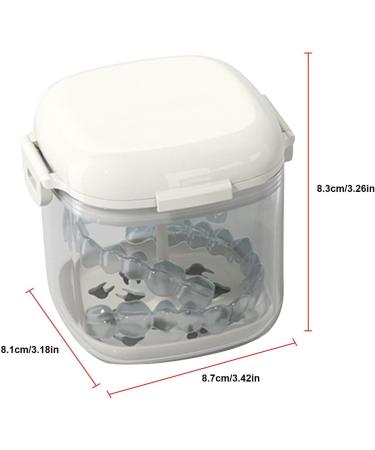 Jomewory Night Watchmen - Hierarchical Hollow Container Box with Mirror Brush | Transparent Denture Shell for Tooth Protection | Travel Essentials - Buy Online on GoSupps.com