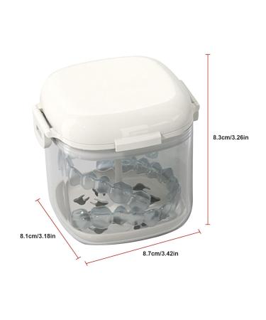 Buy NGUMS White Aligner Case - Hierarchical Hollowed-Out Holder with Mirror & Brush | Food Quality Travel Utensils for Night Mouth Protection & Oral Care - Buy Online on GoSupps.com